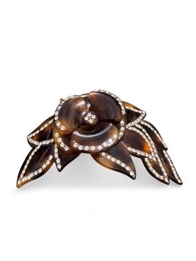 Alexandre De Paris Flower Crystal-Embellished Hair Clip